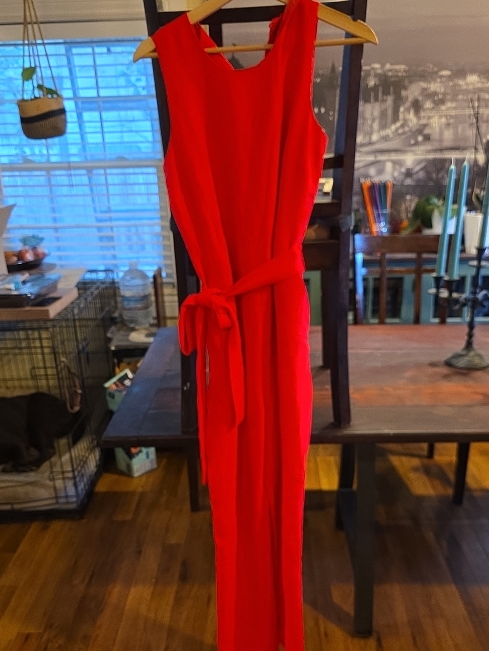 Banana Republic pink Sleeveless Belted Jumpsuit